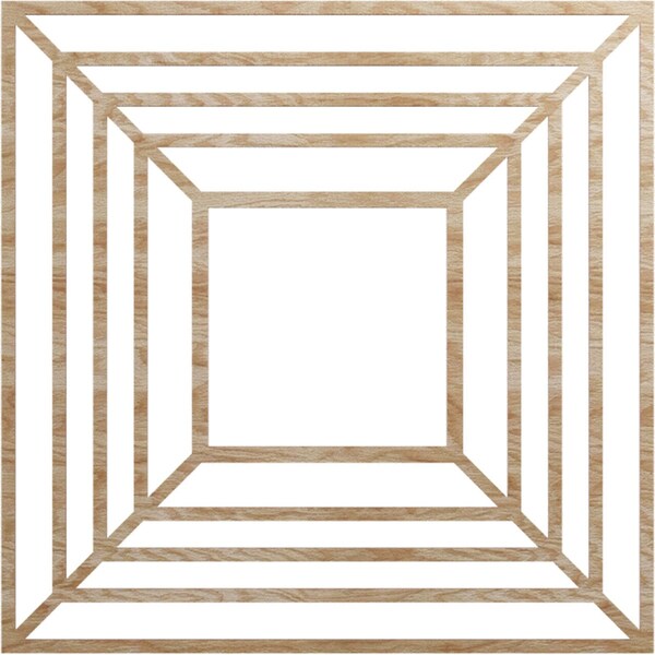 Ekena Millwork Raven Wood Fretwork Pierced Ceiling Medallion, Red Oak, 38"OD x 14"ID x 3/8"T CMWP38X38X0375RARO - main